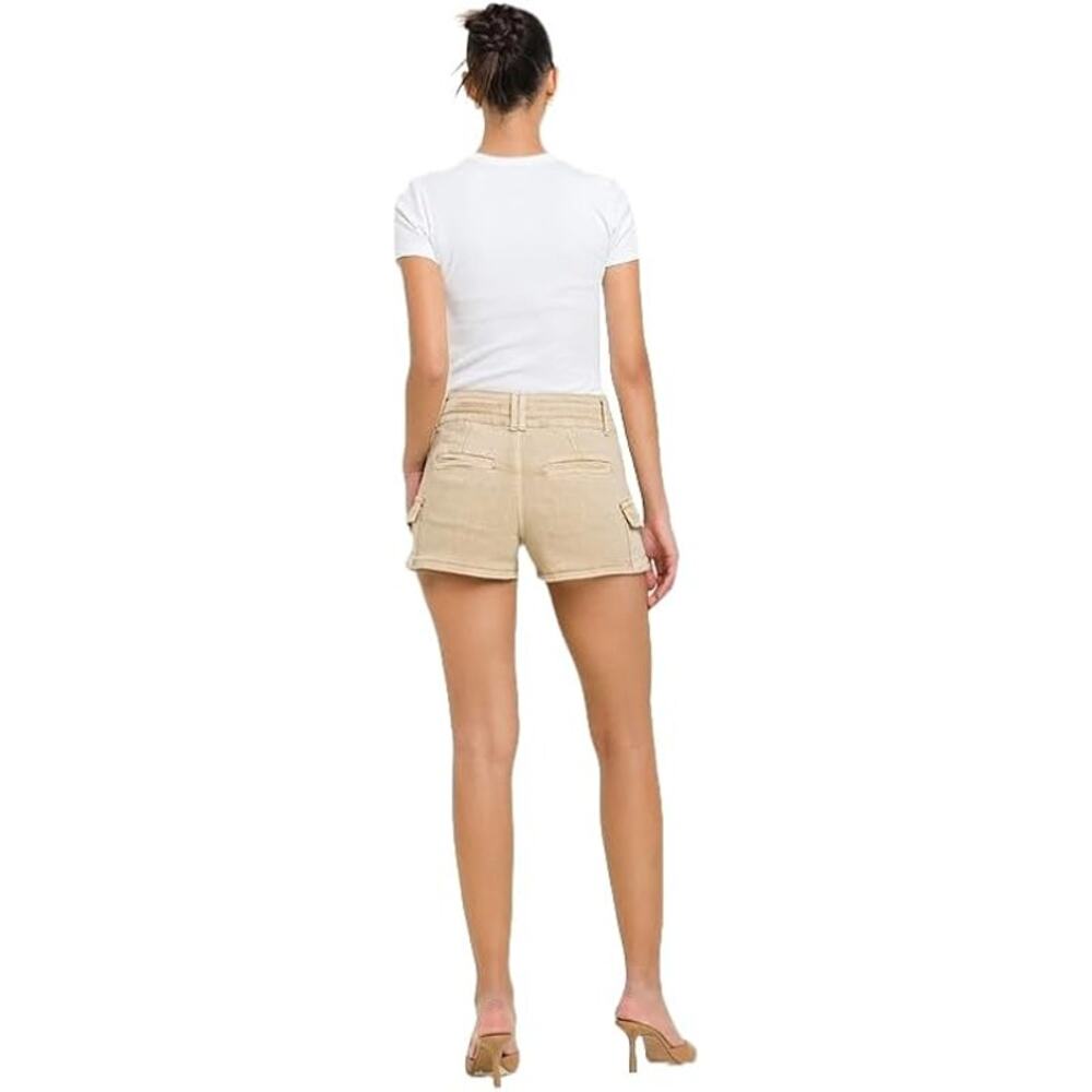 Vervet by Flying Monkey High Rise Cargo Shorts - V3411K - Size Medium - Picture 5 of 5